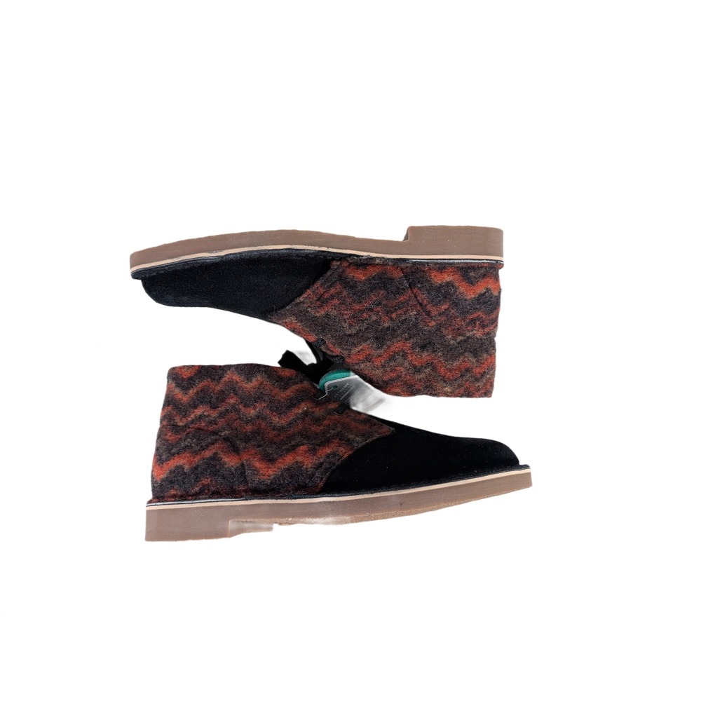 Clarks Bushacre 3 Chukka Boot NEW IN BOX Men 10 Black Red Wool Suede Lace Aztec - Picture 6 of 11